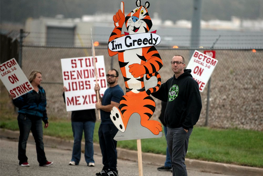 Kellogg’s Workers Strike for Wages as Executives Profit