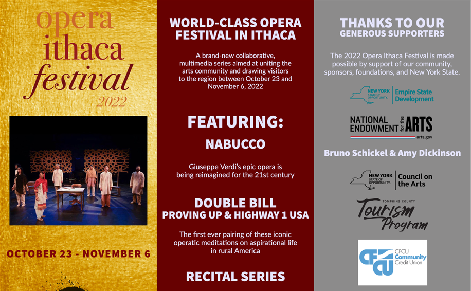Opera Ithaca Festival Runs Through November 6